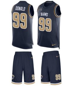Nike Rams #99 Aaron Donald Navy Blue Team Color Men's Stitched NFL Limited Tank Top Suit Jersey
