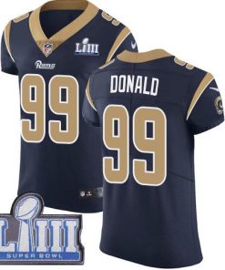 Nike Rams #99 Aaron Donald Navy Blue Team Color Super Bowl LIII Bound Men's Stitched NFL Vapor Untouchable Elite Jersey