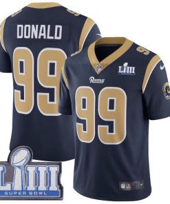 Nike Rams #99 Aaron Donald Navy Blue Team Color Super Bowl LIII Bound Men's Stitched NFL Vapor Untouchable Limited Jersey