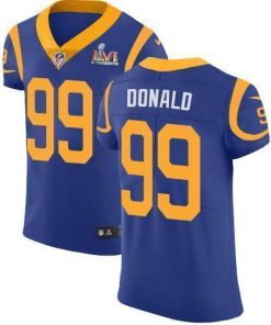 Nike Rams #99 Aaron Donald Royal Blue Alternate Super Bowl LVI Patch Men's Stitched NFL Vapor Untouchable Elite Jersey