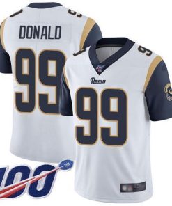 Nike Rams #99 Aaron Donald White Men's Stitched NFL 100th Season Vapor Limited Jersey