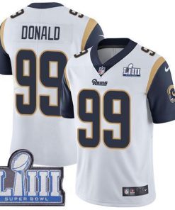 Nike Rams #99 Aaron Donald White Super Bowl LIII Bound Men's Stitched NFL Vapor Untouchable Limited Jersey