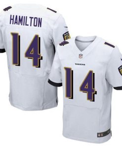 Nike Ravens #14 Kyle Hamilton White Men's Stitched NFL New Elite Jersey