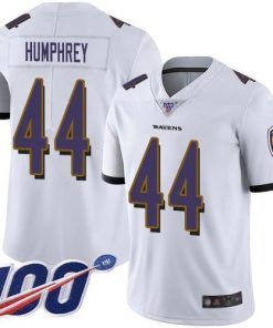 Nike Ravens #44 Marlon Humphrey White Men's Stitched NFL 100th Season Vapor Limited Jersey