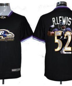 Nike Ravens #52 Ray Lewis Black Men's NFL Game All Star Fashion Jersey