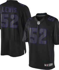 Nike Ravens #52 Ray Lewis Black Men's Stitched NFL Impact Limited Jersey