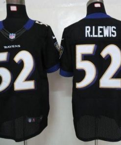 Nike Ravens #52 Ray Lewis Black Alternate Men's Stitched NFL Elite Jersey