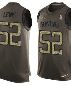 Nike Ravens #52 Ray Lewis Green Men's Stitched NFL Limited Salute To Service Tank Top Jersey