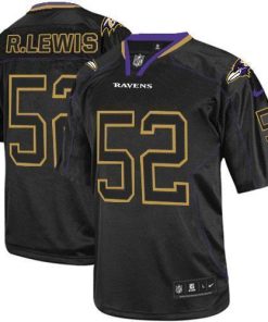 Nike Ravens #52 Ray Lewis Lights Out Black Men's Stitched NFL Elite Jersey