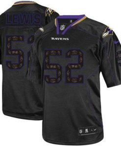 Nike Ravens #52 Ray Lewis New Lights Out Black Men's Stitched NFL Elite Jersey