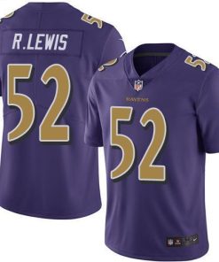 Nike Ravens #52 Ray Lewis Purple Men's Stitched NFL Limited Rush Jersey