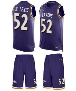 Nike Ravens #52 Ray Lewis Purple Team Color Men's Stitched NFL Limited Tank Top Suit Jersey