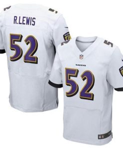 Nike Ravens #52 Ray Lewis White Men's Stitched NFL New Elite Jersey