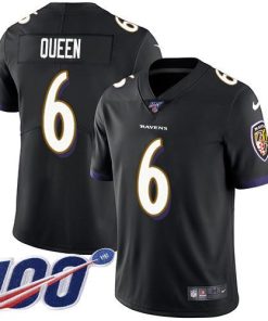 Nike Ravens #6 Patrick Queen Black Alternate Men's Stitched NFL 100th Season Vapor Untouchable Limited Jersey