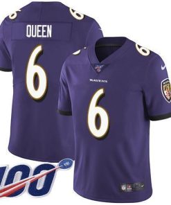 Nike Ravens #6 Patrick Queen Purple Team Color Men's Stitched NFL 100th Season Vapor Untouchable Limited Jersey