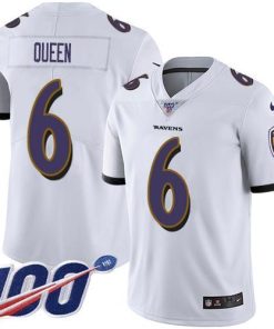 Nike Ravens #6 Patrick Queen White Men's Stitched NFL 100th Season Vapor Untouchable Limited Jersey