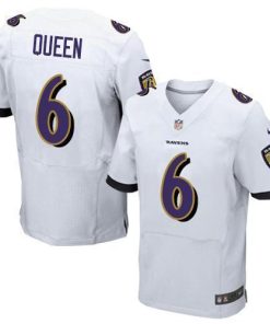 Nike Ravens #6 Patrick Queen White Men's Stitched NFL New Elite Jersey