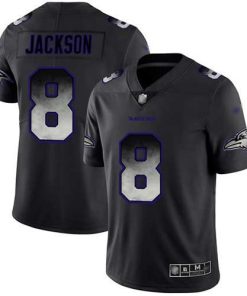 Nike Ravens #8 Lamar Jackson Black Men's Stitched NFL Vapor Untouchable Limited Smoke Fashion Jersey