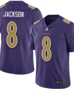 Nike Ravens #8 Lamar Jackson Purple Men's Stitched NFL Limited Rush Jersey