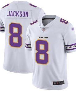 Nike Ravens #8 Lamar Jackson White Men's Stitched NFL Limited Team Logo Fashion Jersey
