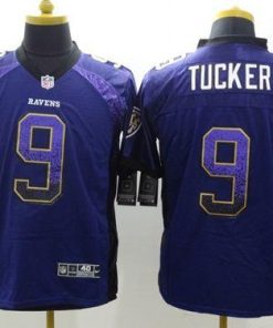 Nike Ravens #9 Justin Tucker Purple Team Color Men's Stitched NFL Elite Drift Fashion Jersey