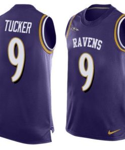 Nike Ravens #9 Justin Tucker Purple Team Color Men's Stitched NFL Limited Tank Top Jersey
