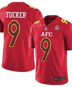 Nike Ravens #9 Justin Tucker Red Men's Stitched NFL Limited AFC 2017 Pro Bowl Jersey