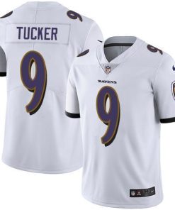Nike Ravens #9 Justin Tucker White Men's Stitched NFL Vapor Untouchable Limited Jersey