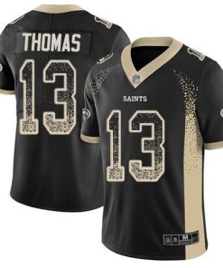 Nike Saints #13 Michael Thomas Black Team Color Men's Stitched NFL Limited Rush Drift Fashion Jersey