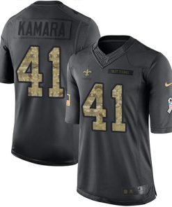 Nike Saints #41 Alvin Kamara Black Men's Stitched NFL Limited 2016 Salute To Service Jersey