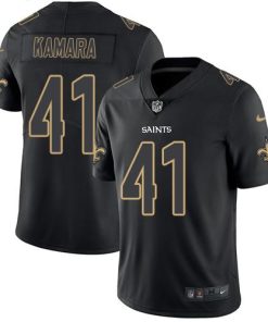 Nike Saints #41 Alvin Kamara Black Men's Stitched NFL Limited Rush Impact Jersey