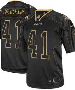 Nike Saints #41 Alvin Kamara Lights Out Black Men's Stitched NFL Elite Jersey