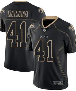 Nike Saints #41 Alvin Kamara Lights Out Black Men's Stitched NFL Limited Rush Jersey