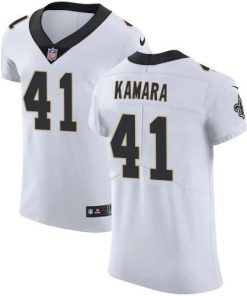 Nike Saints #41 Alvin Kamara White Men's Stitched NFL Vapor Untouchable Elite Jersey