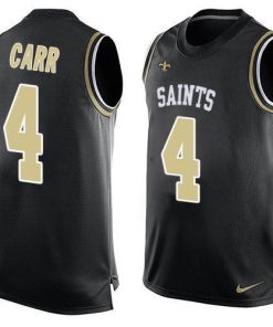 Nike Saints #4 Derek Carr Black Team Color Men's Stitched NFL Limited Tank Top Jersey