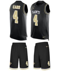 Nike Saints #4 Derek Carr Black Team Color Men's Stitched NFL Limited Tank Top Suit Jersey