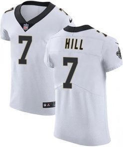 Nike Saints #7 Taysom Hill White Men's Stitched NFL Vapor Untouchable Elite Jersey