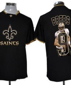 Nike Saints #9 Drew Brees Black Men's NFL Game All Star Fashion Jersey