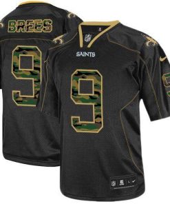Nike Saints #9 Drew Brees Black Men's Stitched NFL Elite Camo Fashion Jersey