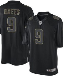 Nike Saints #9 Drew Brees Black Men's Stitched NFL Impact Limited Jersey