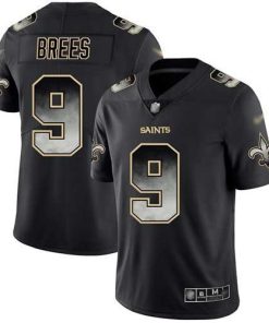 Nike Saints #9 Drew Brees Black Men's Stitched NFL Vapor Untouchable Limited Smoke Fashion Jersey