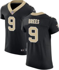 Nike Saints #9 Drew Brees Black Team Color Men's Stitched NFL Vapor Untouchable Elite Jersey