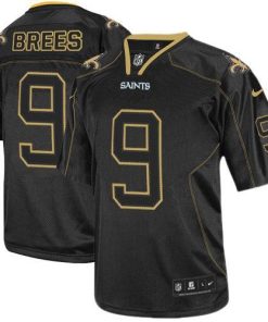 Nike Saints #9 Drew Brees Lights Out Black Men's Stitched NFL Elite Jersey