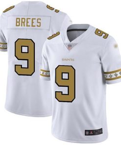 Nike Saints #9 Drew Brees White Men's Stitched NFL Limited Team Logo Fashion Jersey