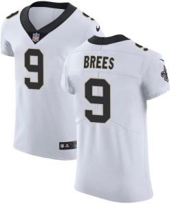 Nike Saints #9 Drew Brees White Men's Stitched NFL Vapor Untouchable Elite Jersey