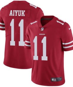 Nike San Francisco 49ers #11 Brandon Aiyuk Red Team Color Men's Stitched NFL Vapor Untouchable Limited Jersey Men's