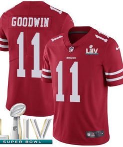 Nike San Francisco 49ers #11 Marquise Goodwin Red Super Bowl LIV 2020 Team Color Men's Stitched NFL Vapor Untouchable Limited Jersey Men's