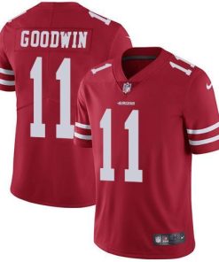 Nike San Francisco 49ers #11 Marquise Goodwin Red Team Color Men's Stitched NFL Vapor Untouchable Limited Jersey Men's
