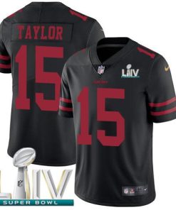 Nike San Francisco 49ers #15 Trent Taylor Black Super Bowl LIV 2020 Alternate Men's Stitched NFL Vapor Untouchable Limited Jersey Men's