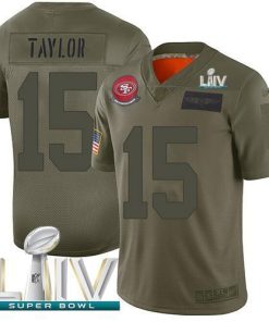 Nike San Francisco 49ers #15 Trent Taylor Camo Super Bowl LIV 2020 Men's Stitched NFL Limited 2019 Salute To Service Jersey Men's